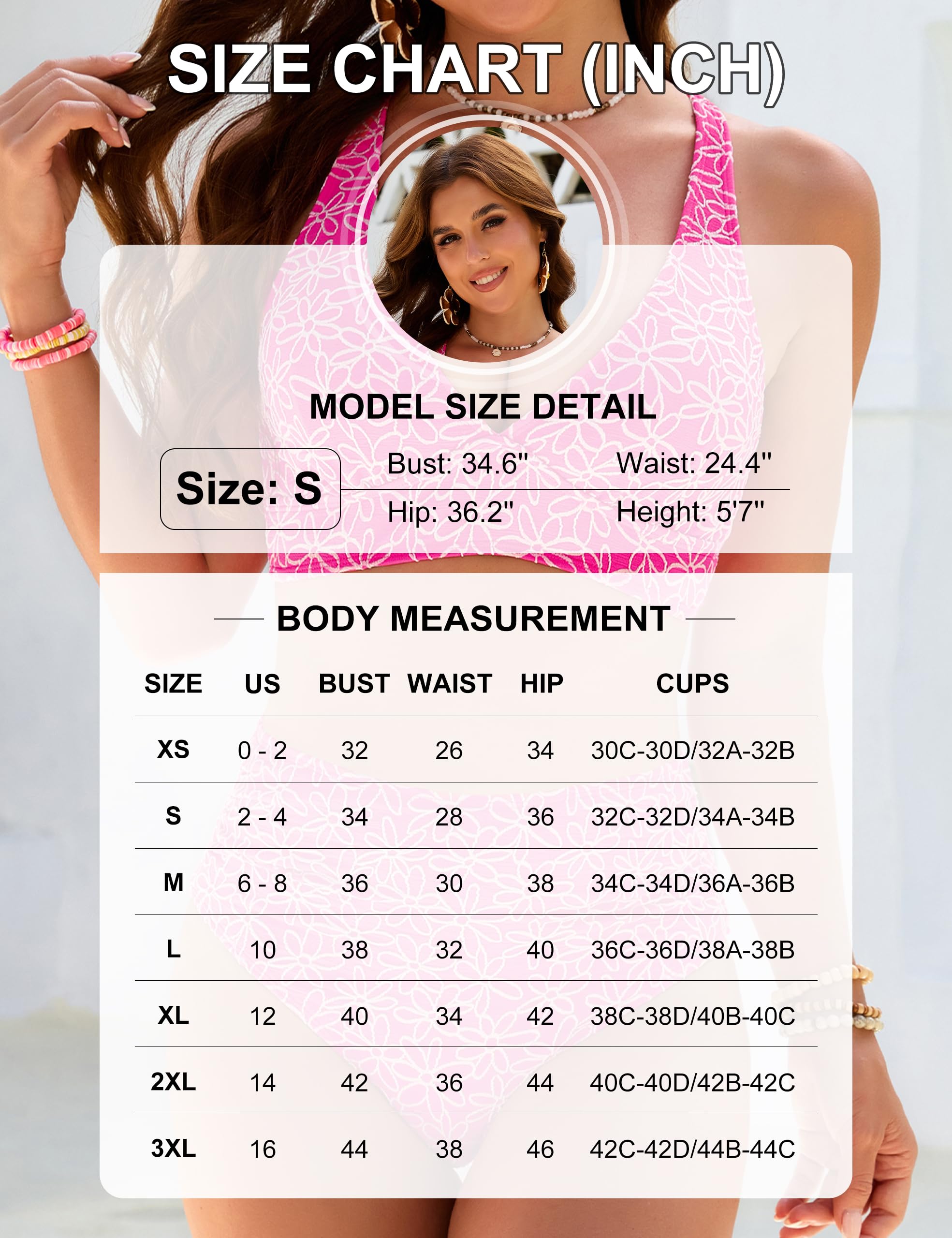 Blooming Jelly Womens High Waisted Bikini High Cut Modest Push Up Swimsuits Flattering Curvy Midkini Swimming Suit (L, Sky Blue)