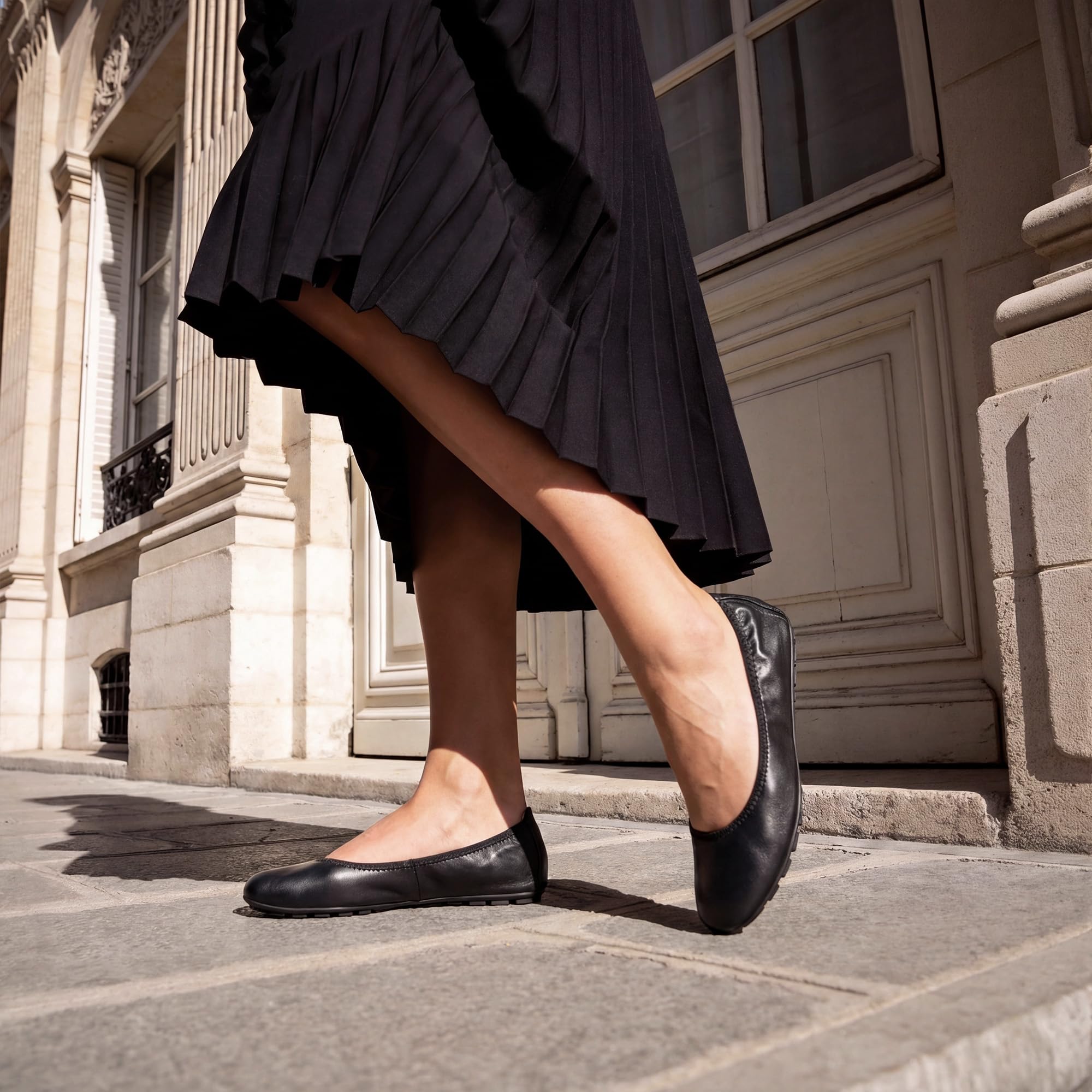 DREAM PAIRS Women’s Ballet Flats Foldable Round Toe Dressy Comfortable Slip On Dress Shoes,Size 8,Black,DWUMFA2501