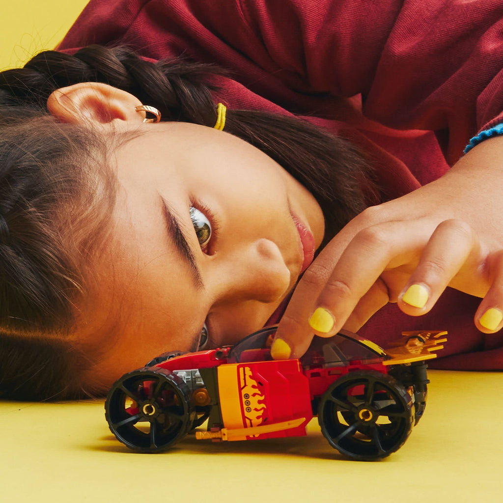 LEGO NINJAGO Kai's Ninja Race Car EVO, 2 in 1 Building Toy Set, Kids Can Build an Off Road Vehicle or Race Car, Ninja Minifigure with Toy Swords, Gift for Boys, Girls and Kids Ages 6+, 71780