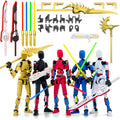 Falandi 5-Pack T13 Titan Action Figure Already Assembled, Multi-Colored Titan 13 Action Figure Set with Laser Saber 3D Printed T 13 Lucky Robo Dummy Nova 13 Action Figures, Figura de acción t13