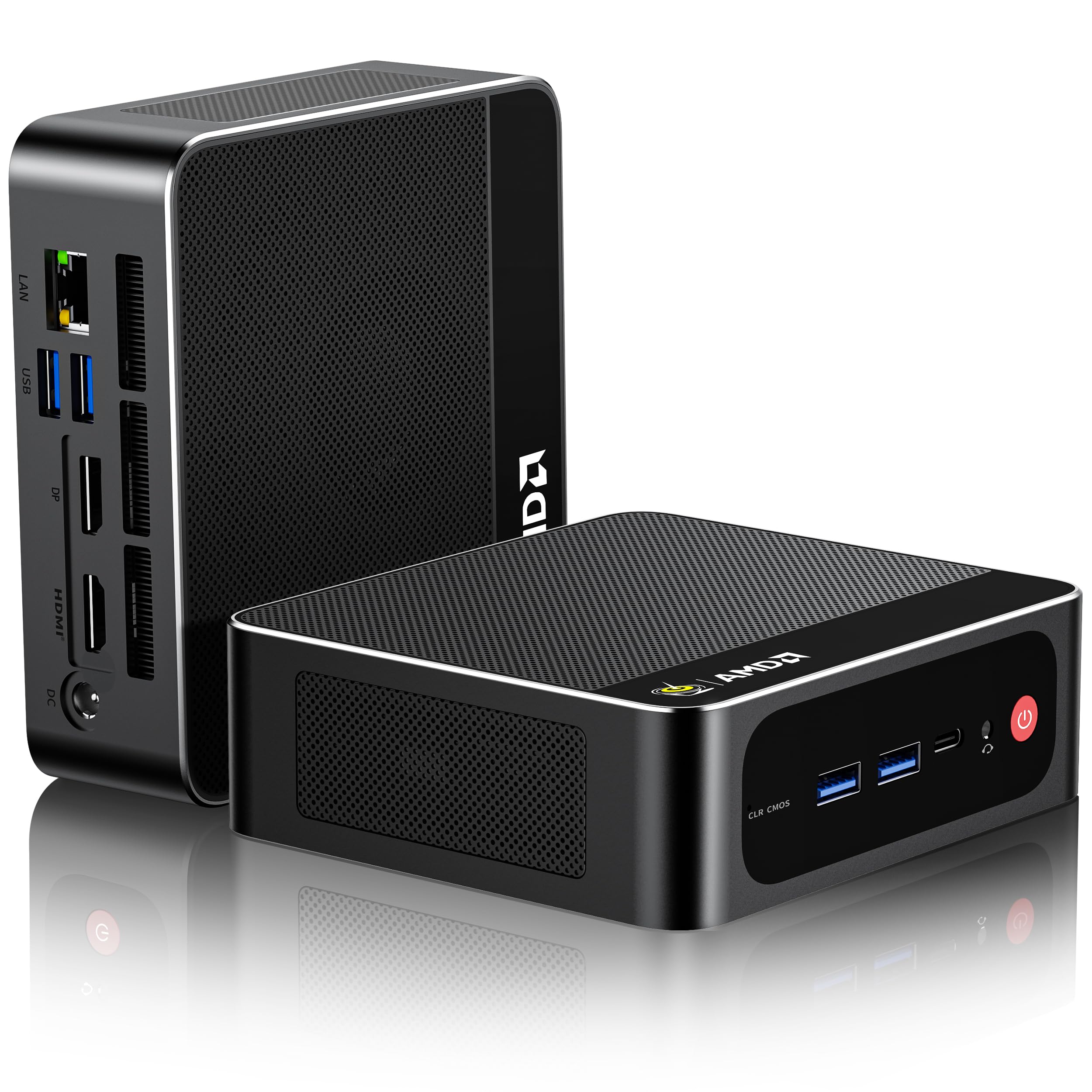 Beelink Mini PC AMD Ryzen 7 6800U Up to 4.7GHz 8C/16T, 24GB LPDDR5 RAM 500GB M.2 SSD, SER5 MAX Mini Computer Support 2.5GLAN/4K Triple Screen Display(HDMI+DP+Type-C)/WiFi6/BT5.4/Home/Office