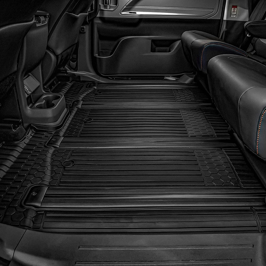 3W Floor Mat for Toyota Sienna 2021-2026 (Only for 7 Seat), TPE All Weather Custom Fit Floor Liner for Toyota Sienna 2nd and 3rd Row Car Liners(Not Fit 2025 2026 Platinum Edition)