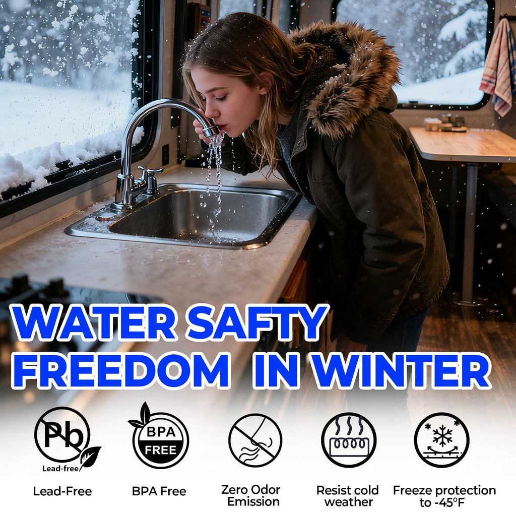 Yurnomy 30FT Heated Water Hose for RV,Rv Heating Water Hose,-45 ℉ Antifreeze Heated Drinking Garden Water Pipe,Rv Accessories for Camper