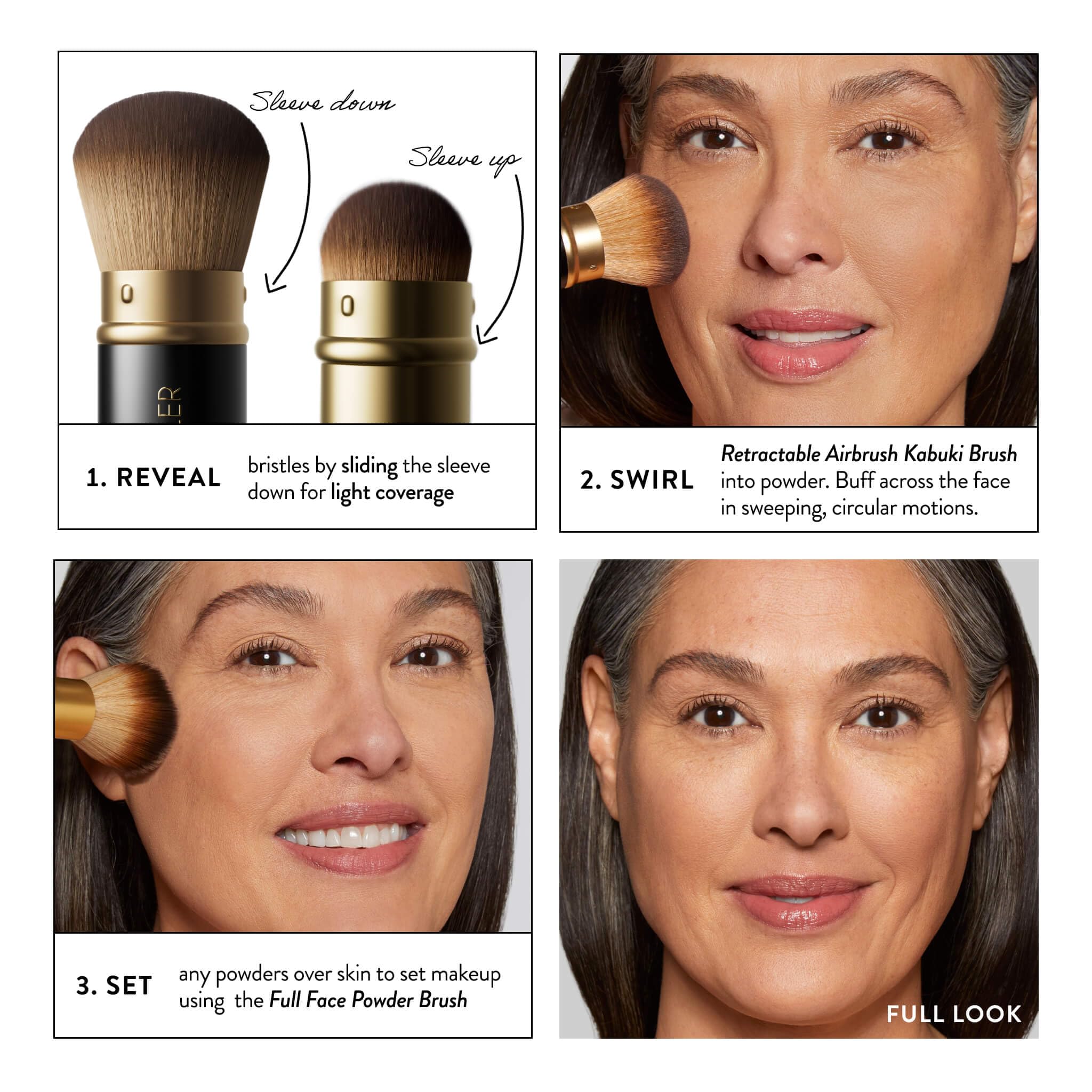 LAURA GELLER NEW YORK Blending Beauties Two-Piece Makeup Brush Gift Set for Powders and Foundation