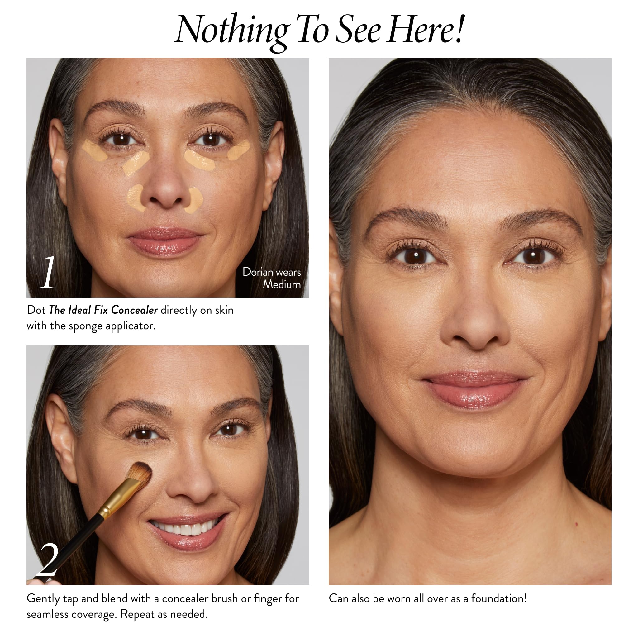 LAURA GELLER NEW YORK The Ideal Fix Concealer - Porcelain - Buildable Medium to Full Coverage Liquid Concealer - Covers Under Eye Dark Circles & Blemishes - Long-Lasting