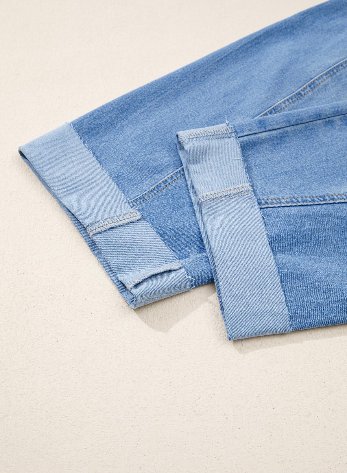 Sidefeel Women's Barrel Jeans High Waisted Wide Leg Capri Baggy Boyfriend Denim Pants Size 14 Sky Blue
