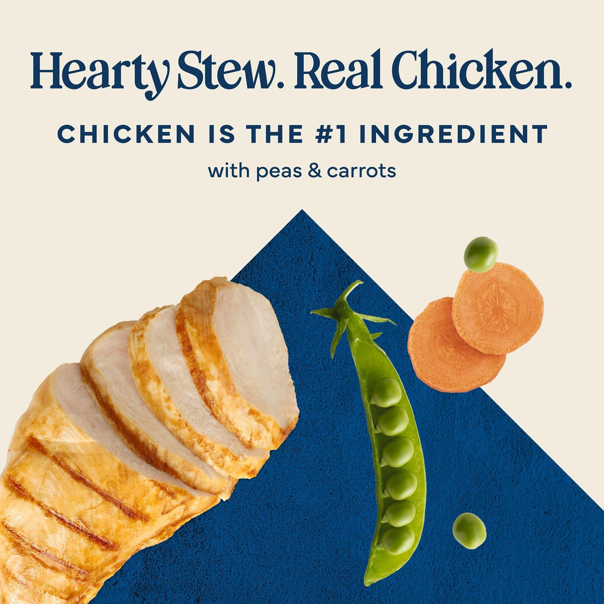 Blue Buffalo Love Made Fresh Natural Adult Dog Food, Refrigerated, Chunky Chicken Stew with Carrots and Peas, Fresh Dog Food, Ready-to-Serve, 1-lb Tub