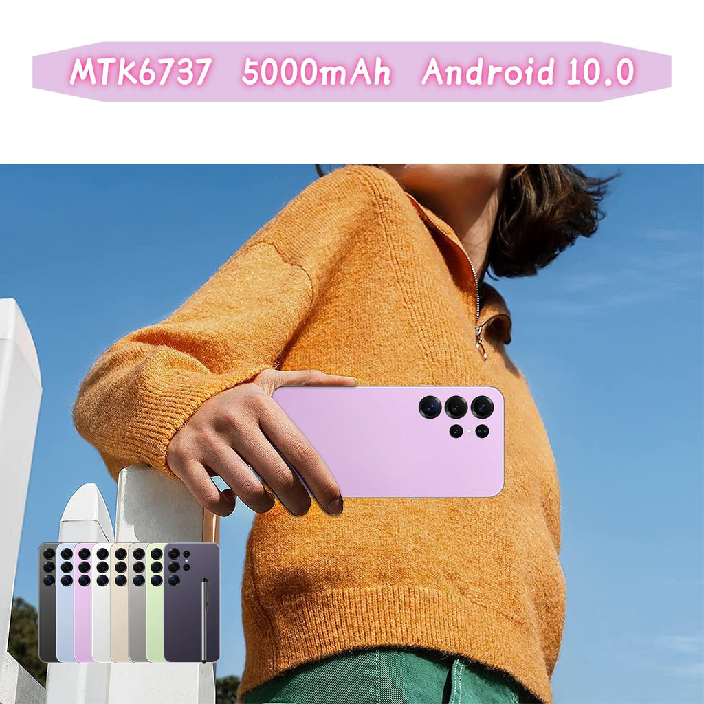 CostMvp S25Ultra Unlocked Smartphone, Android 12.0 Mobile Phones 6.6'' HD+ Screen, 4GB RAM 32GB ROM/256GB SD, 4G Dual SIM Dual Camera, Face ID+WiFi+BT+FM+GPS+OTG (Black)