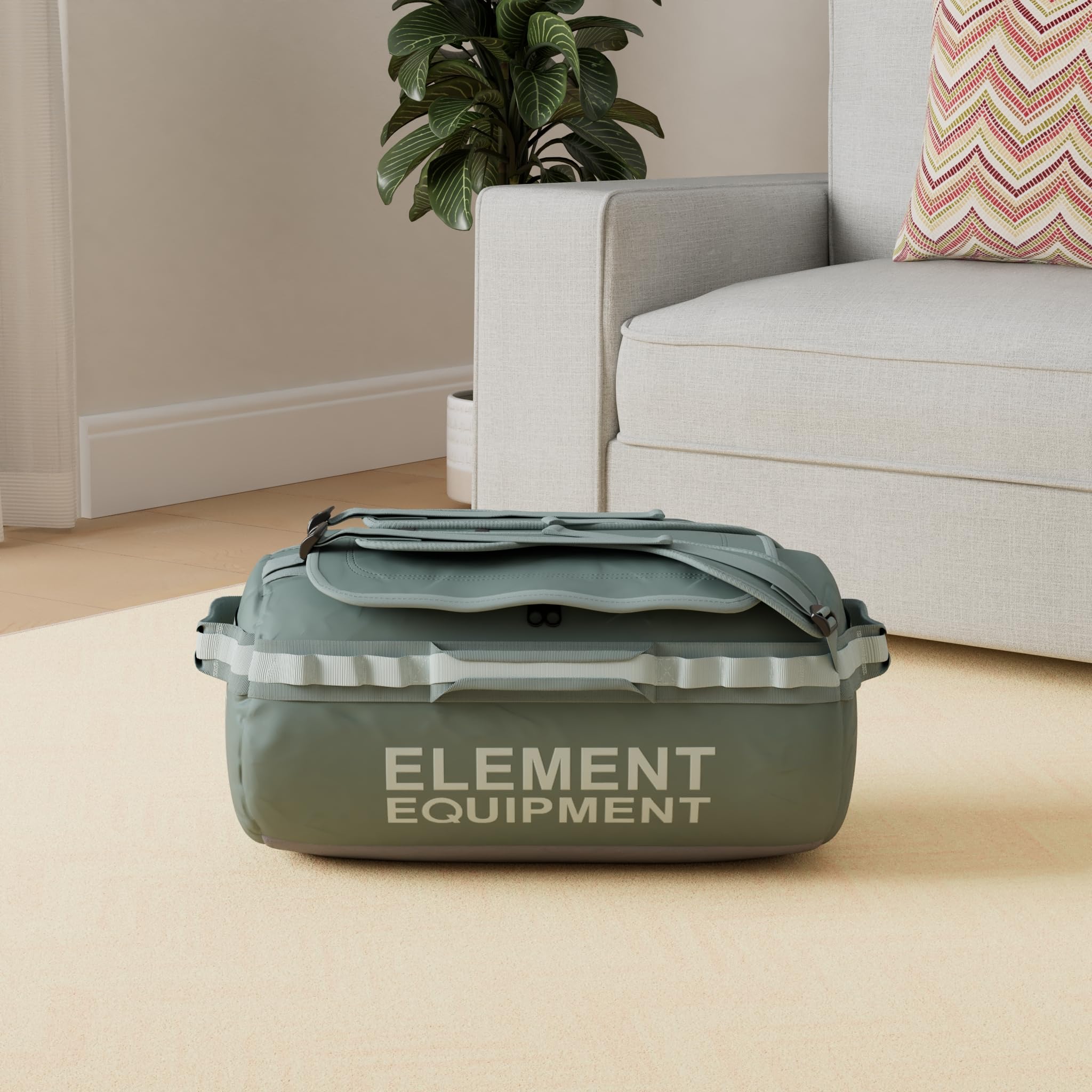 Element Equipment Trailhead Duffel Bag Shoulder Straps Waterproof Olive/Green Medium