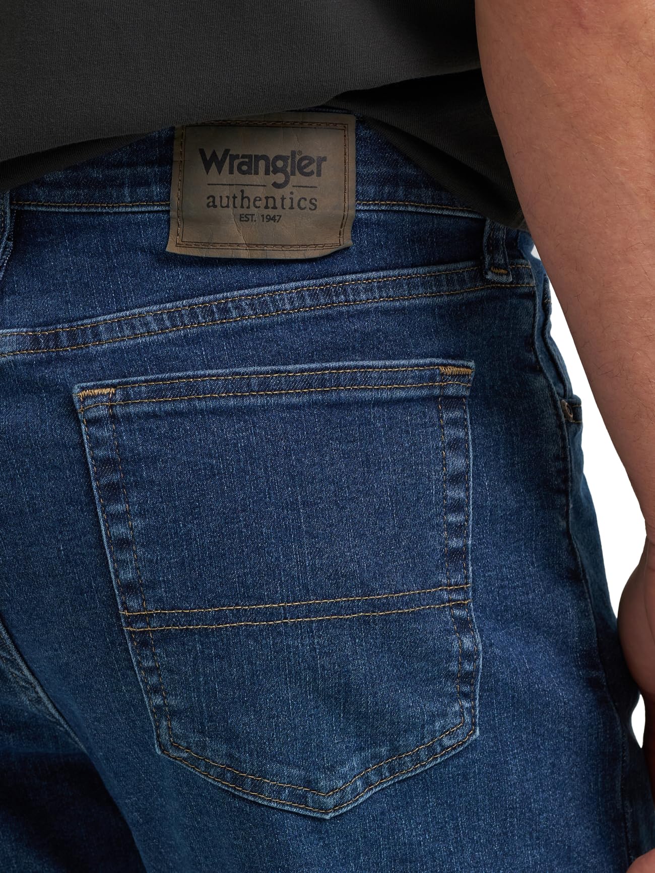 Regular Fit Comfort Flex Waist Jean, Dark Stonewash, 42W x 30L