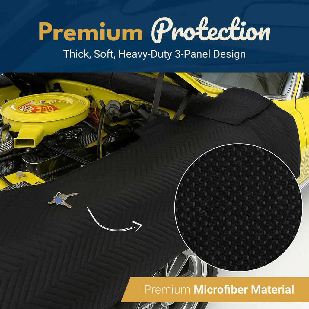 Bob's Original Fender Cover - Complete Engine Compartment Coverage - Fender Covers for Mechanics - Adjustable, Thick and Soft, Fits Multiple Vehicles