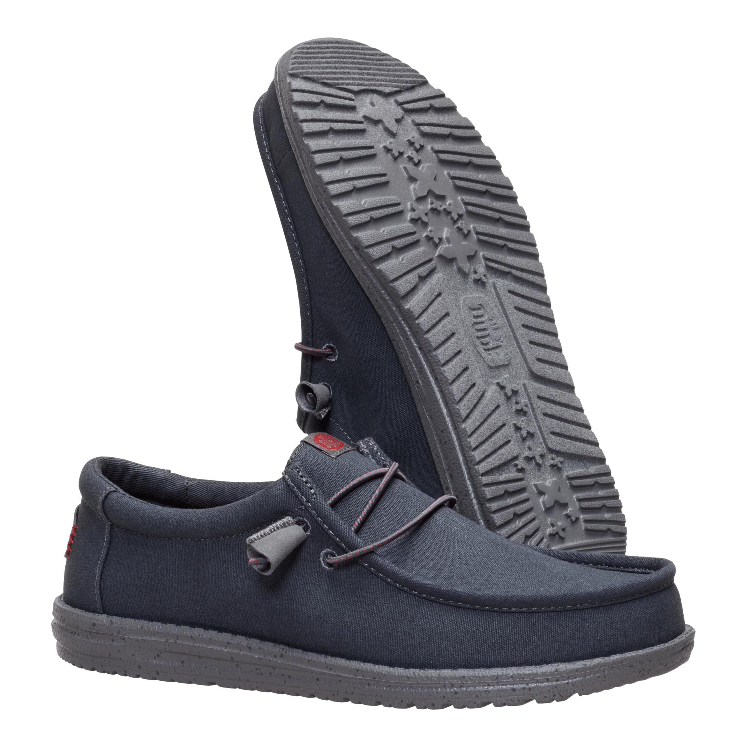 HEYDUDE Men's Wally Canvas Dark Grey Size 11, Men’s Shoes, Slip-on Loafers, Comfortable & Light-Weight