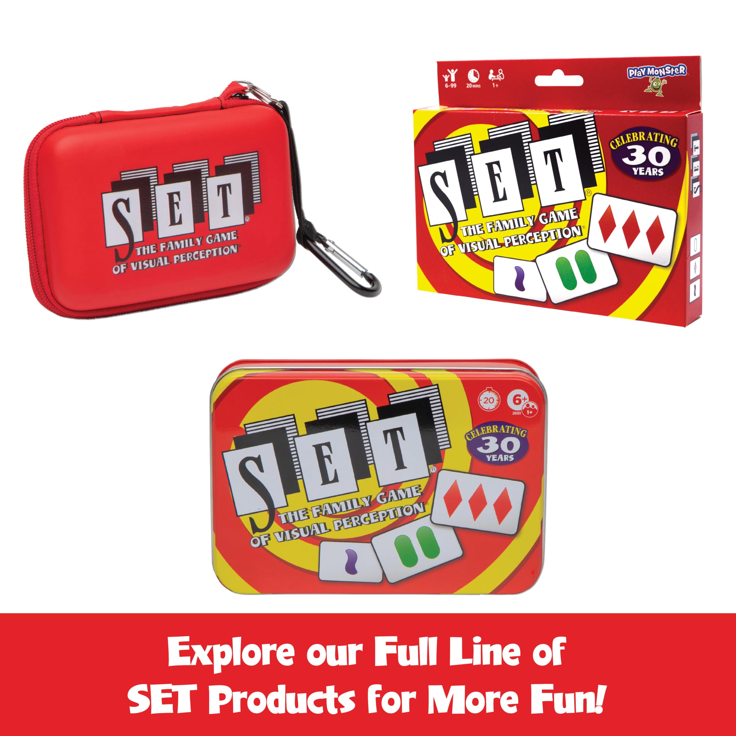 SET Enterprises SET - The Family Card Game of Visual Perception - Race to Find The Matches, For Ages 8+,81 Cards, Rules included