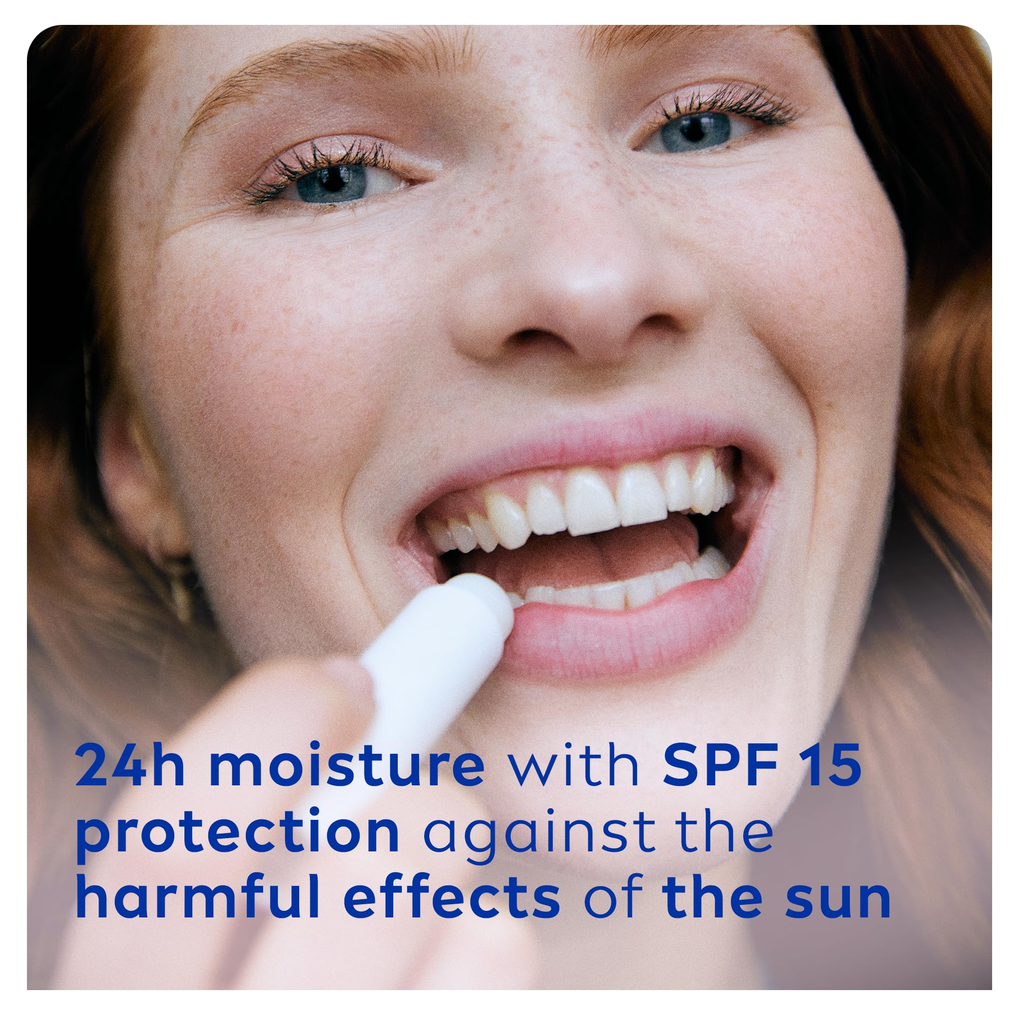NIVEA Lip Balm Hydro Care with SPF 15 (4.8g), Hydrating Lip Balm with Shea Butter, Natural Oils and Vitamins, Provides 24 Hour Moisture and Protection
