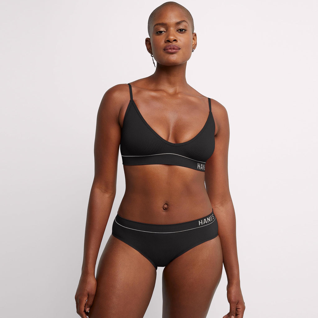 Hanes Originals Women’s Underwear, Seamless Rib Bikini Panties, 6-Pack