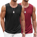 COOFANDY Tank Tops for Men Casual Summer 2 Pack Boxing Gym Workout Sleeveless Shirts Trainning, X-Large