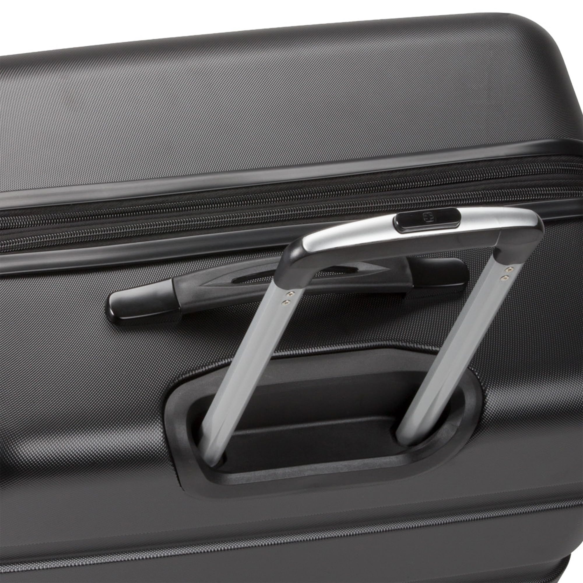 SwissGear 7366 Signature Hardside Expandable Luggage with Spinner Wheels, TSA Lock, Black, Checked-Medium 23-Inch