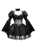 MEOWCOS Women's Corset Dress Gothic Punk Gothic Church Style Lolita Dress with Choker