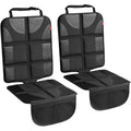 Helteko Car Seat Protector - 2 Pack Car Seat Cover for Child Carseat with Thickest Padding, 600D Oxford, Waterproof & Durable Fabric, Non-Slip Back, 2 Mesh Storage Pockets, Black