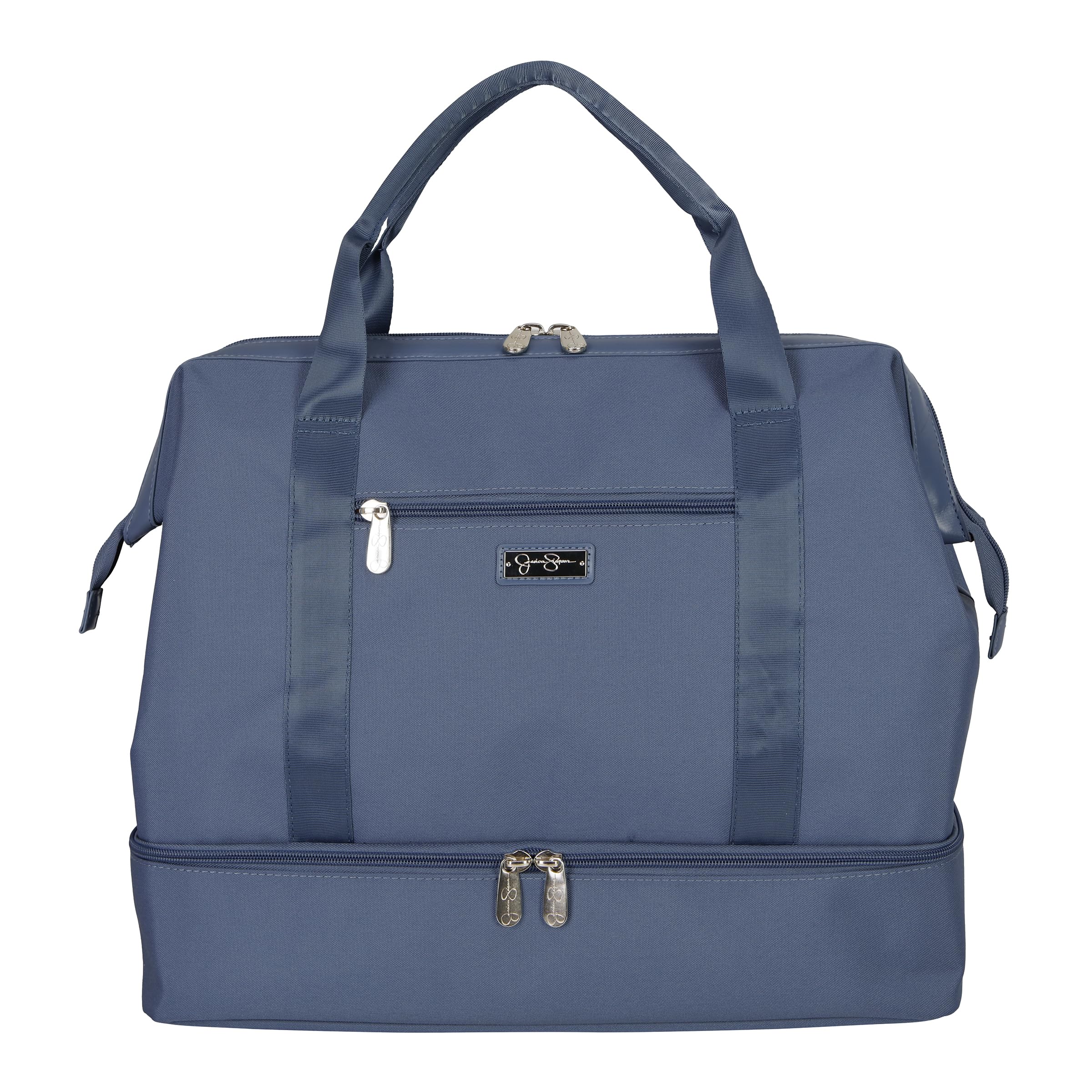 Jessica Simpson Countryside Weekender Duffel 100% Polyester Drop Bottom Bag, Oceanview