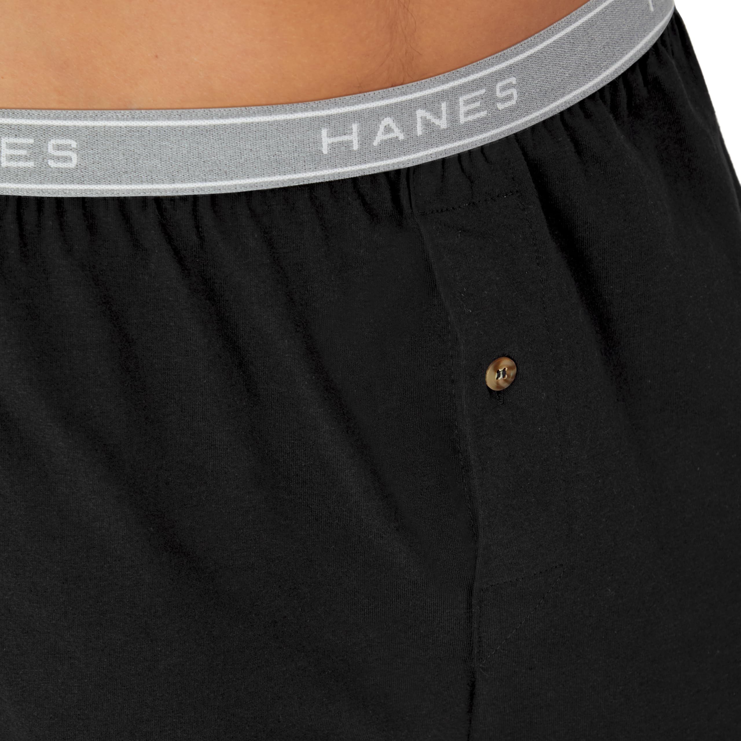 Hanes Men's Boxers, Cotton Knit Comfortable Boxer Underwear, Moisture-wicking Cotton Boxers, 5 count (pack of 1)