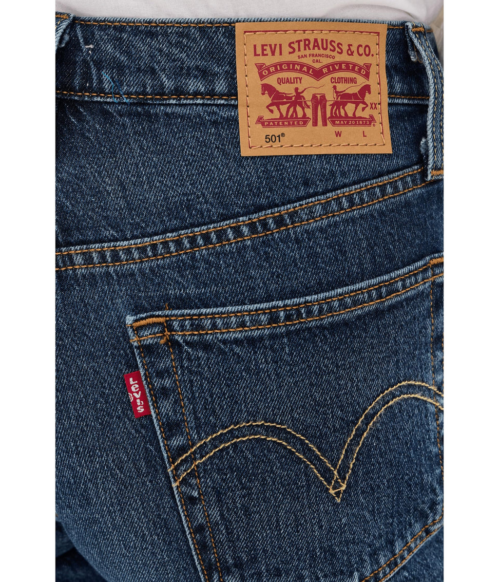 Levi's Women's 501 Mid-Thigh Shorts, (New) Believe Not (Shrink-to-fit - Stretch), 24, Standard