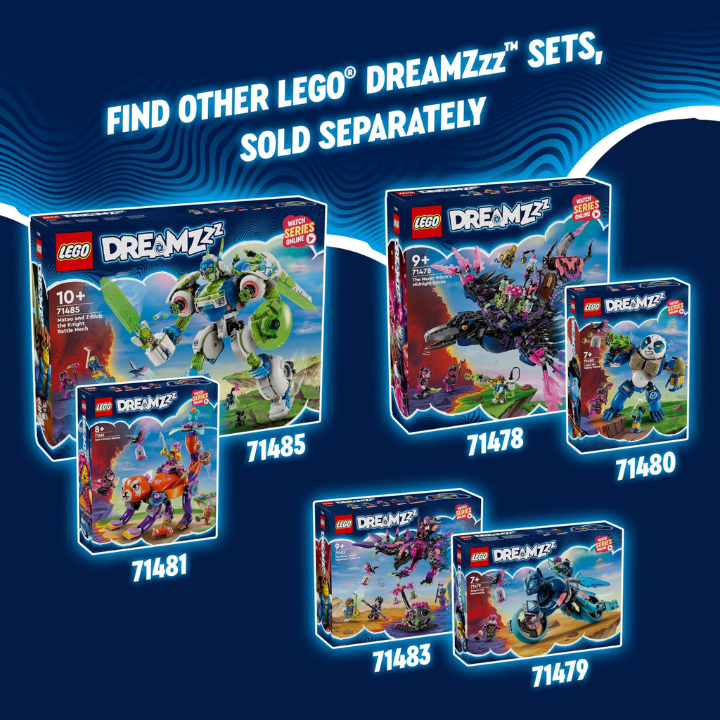 LEGO DREAMZzz The Never Witch’s Midnight Raven Building Toys - Birthday Gift for Boys & Girls, Age 9+ - Kids Toys with 3 Building Options & 5 Minifigures - 71478