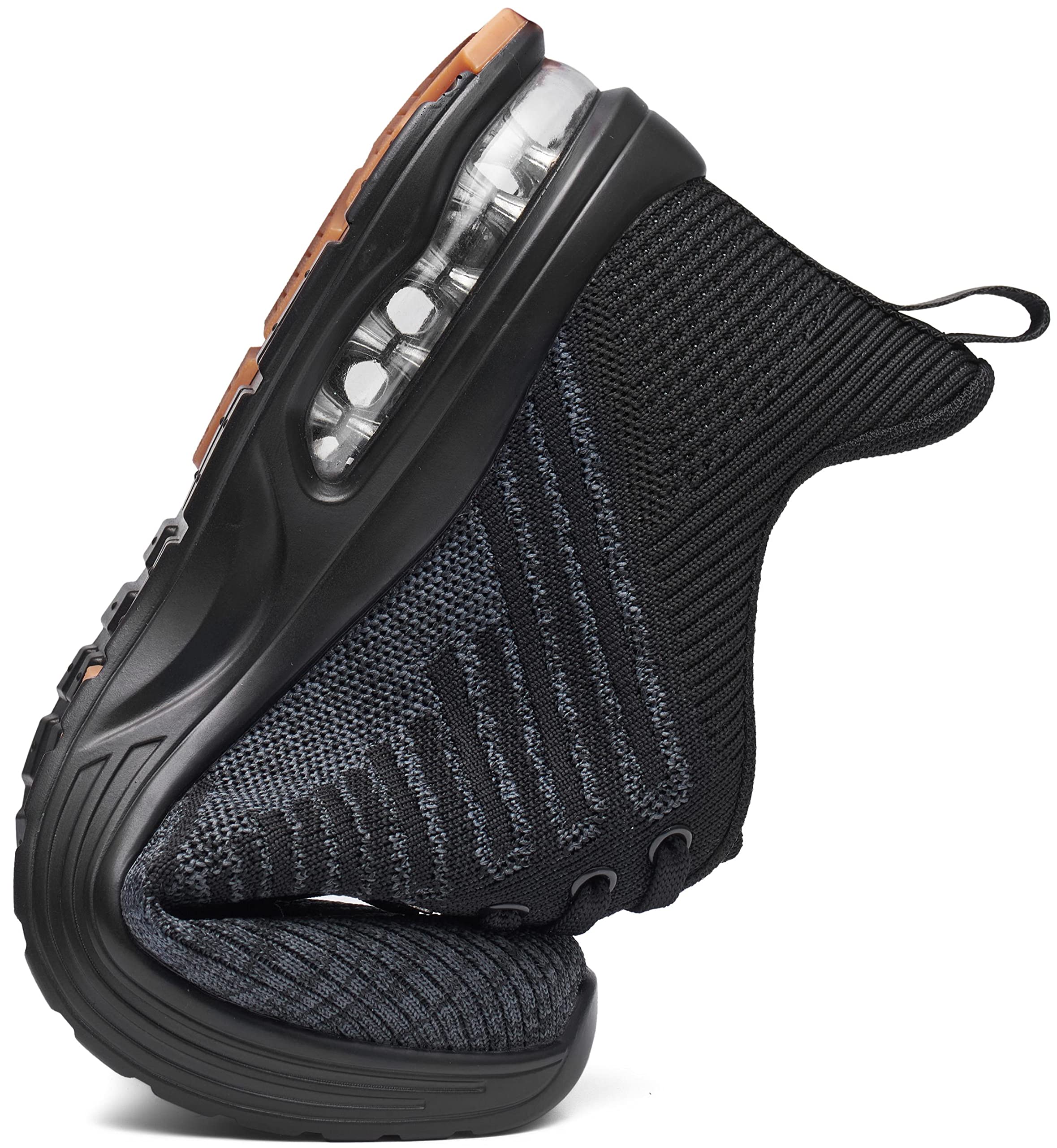 Mishansha Running Shoes for Men Sneakers Air Cushion Walking Shoes Comfortable Tennis Shoes Breathable Trail Running Shoes Black US 8