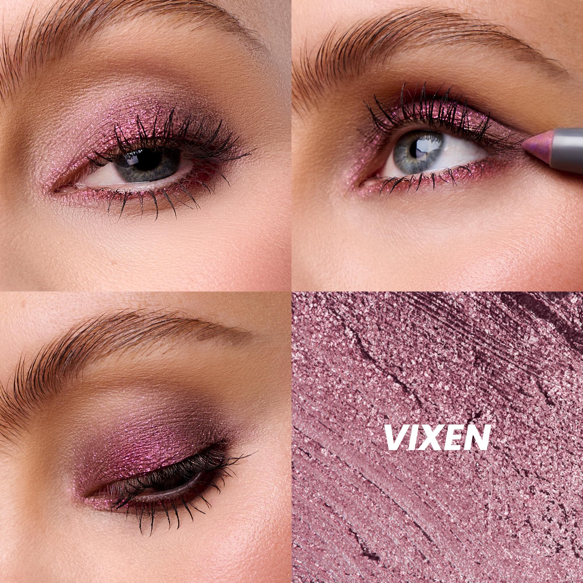 Wonderskin IYKYK Eyeshadow Stick - Longwear Eye Shadow Sticks, Budge-Proof & Waterproof Shimmer Eyeshadow Stick with Built-in Sharpener (Vixen)