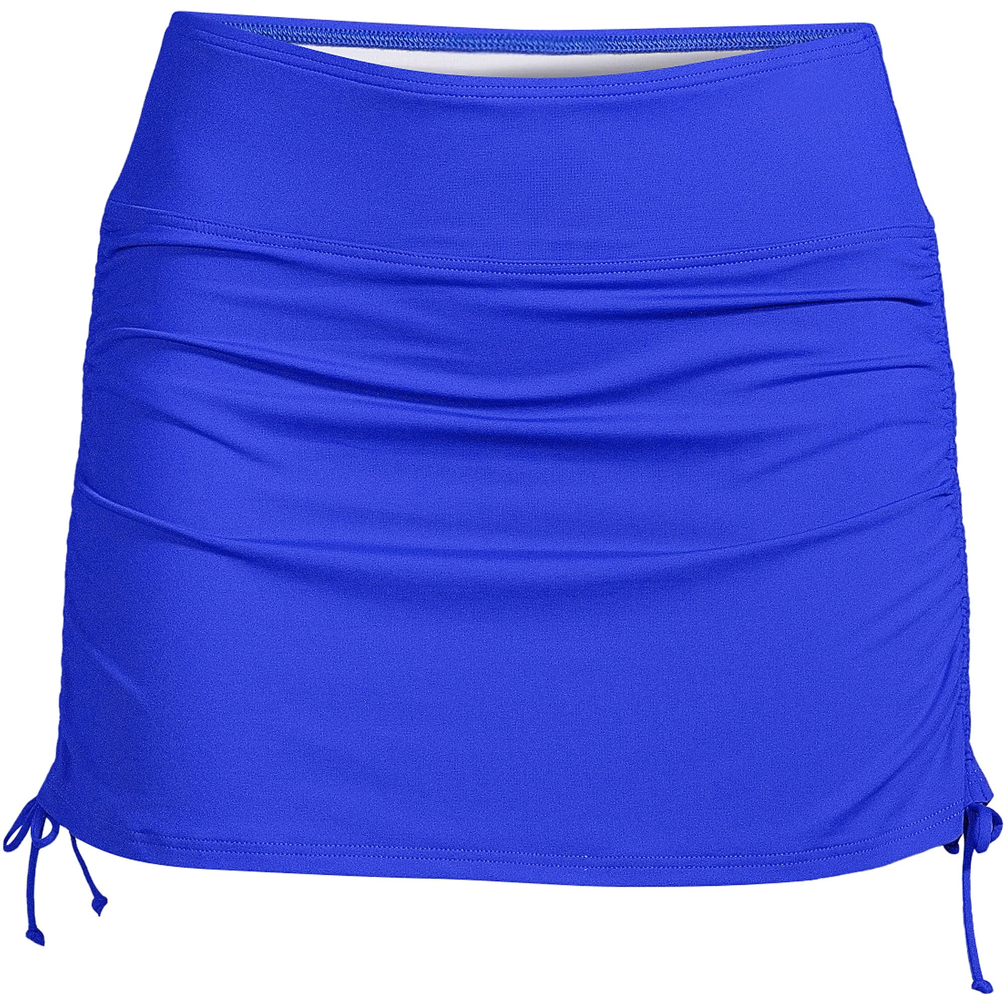 Lands' End Womens Chlorine Resistant Adjustable Swim Skirt Control Electric Blue Regular 4
