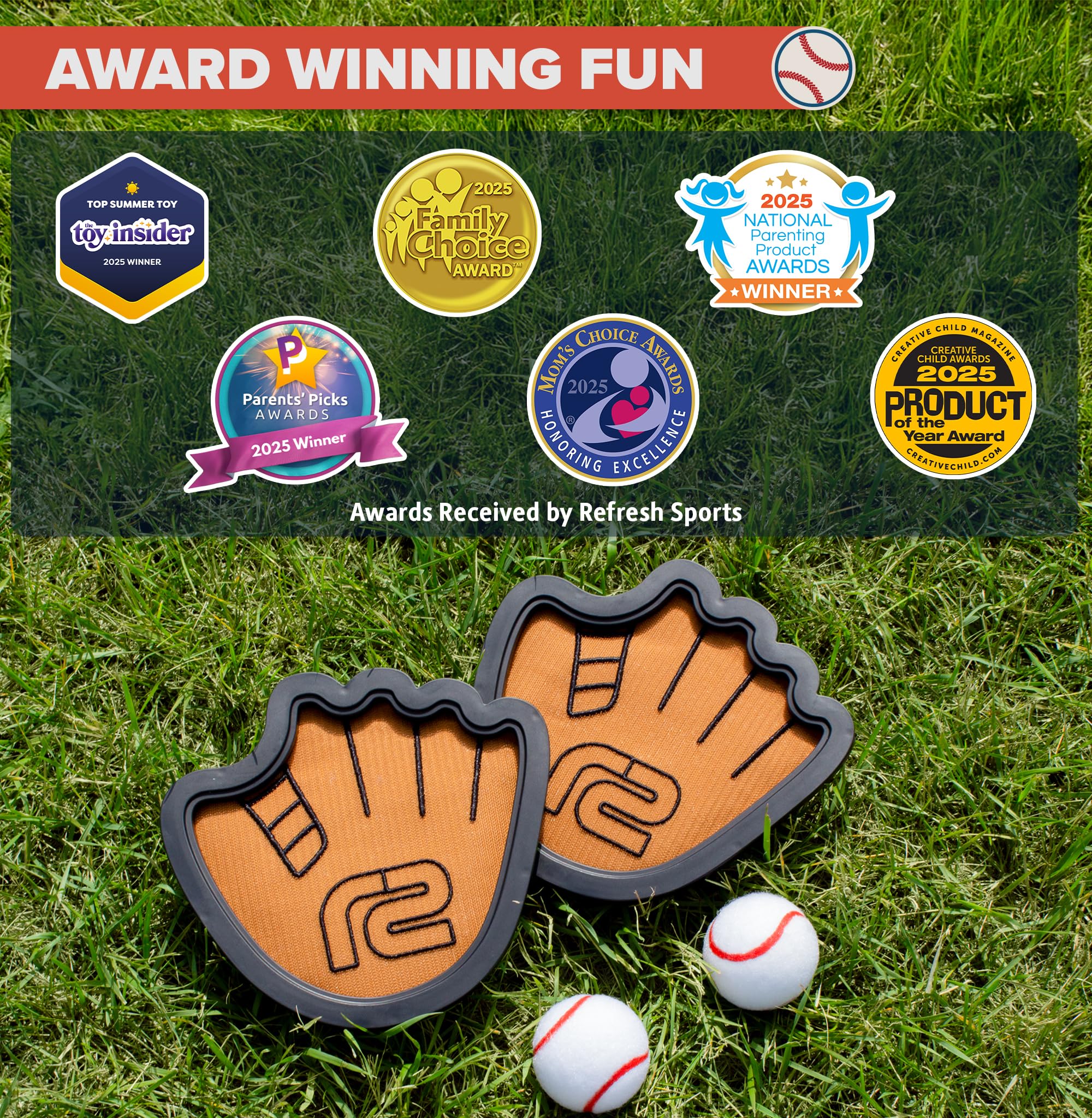 Toss and Catch Ball Set: Fun Ball and Catch Game - Best Baseball Gifts for Boys & Girls - Baseball Glove Kids Toy - Toddler Boy Toys & Birthday Gift Idea for 9 8 7 6 5 4 3 + Year Old Boy Birthday Gift