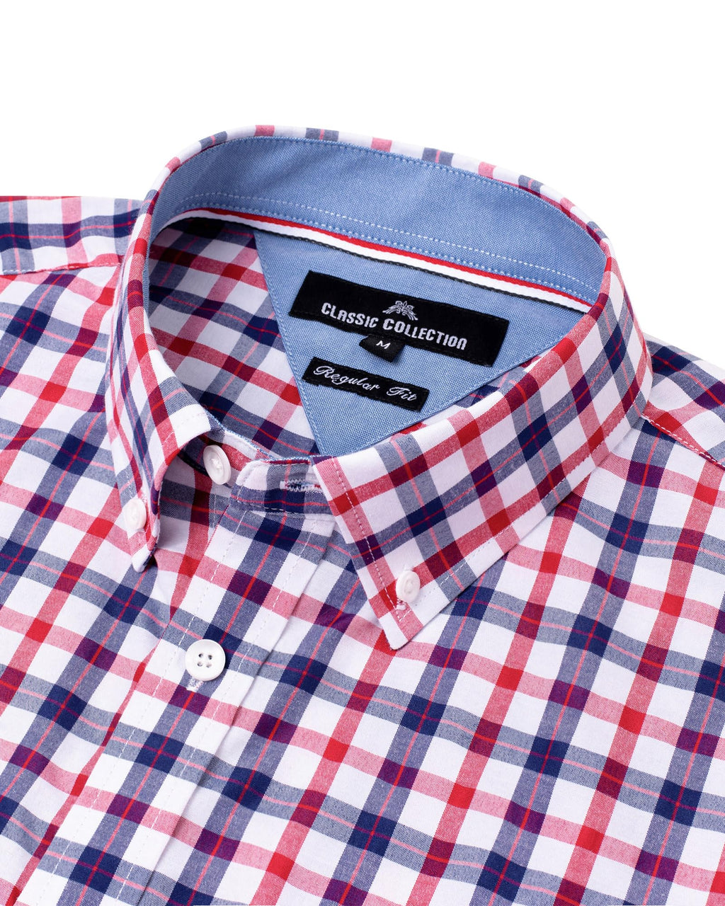 Alimens & Gentle Men's Plaid Button Down Shirts Cotton Long Sleeve Dress Regular Fit Tattersall Shirt for Men