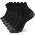 Airacker Athletic Quarter Socks with Cushion Running Ankle Socks for Men Women 6 Pairs