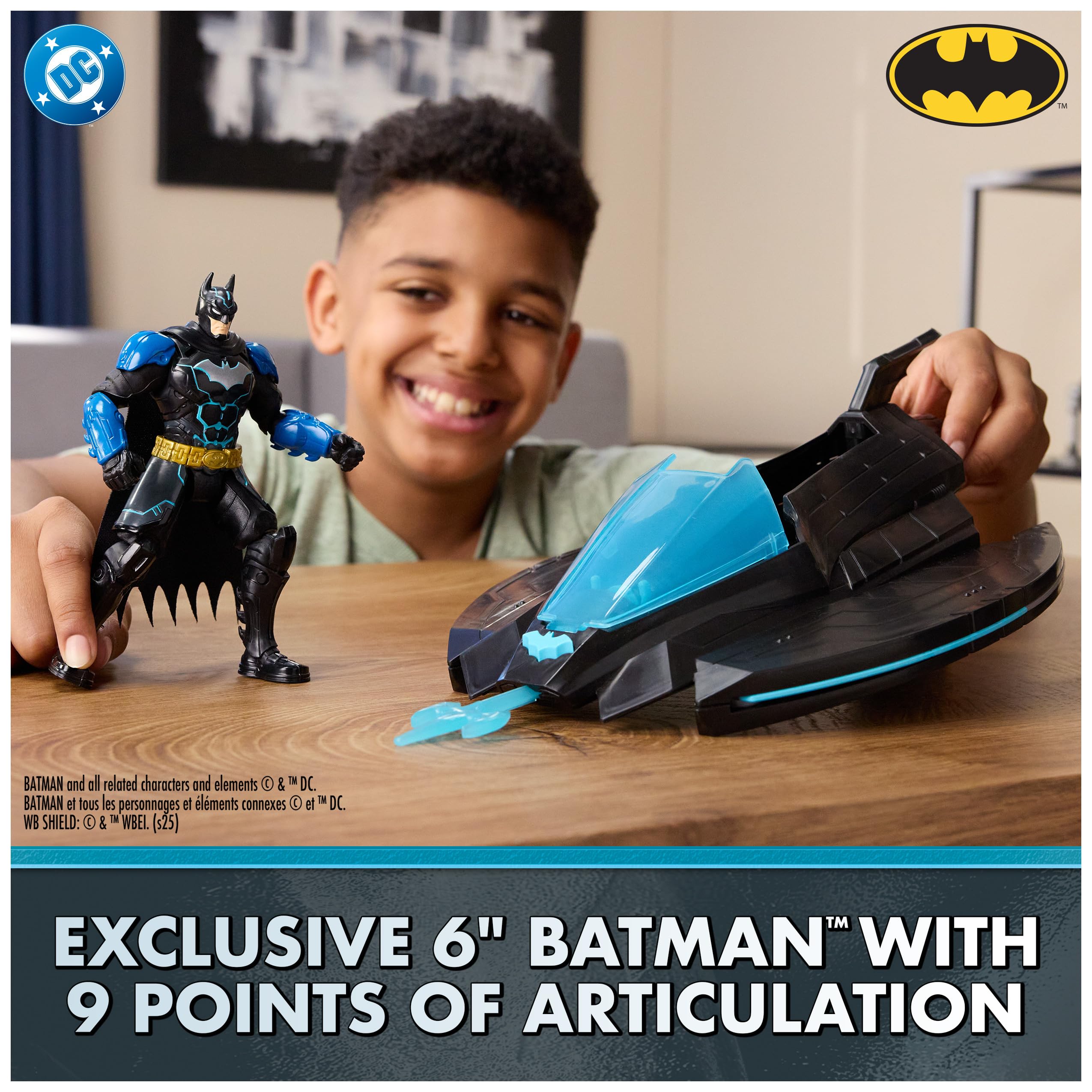 DC Comics, Batman Ninja Strike Katana Blade Batwing and 6" Action Figure, Super Hero Kids Toys for Boys and Girls Ages 3 & Up