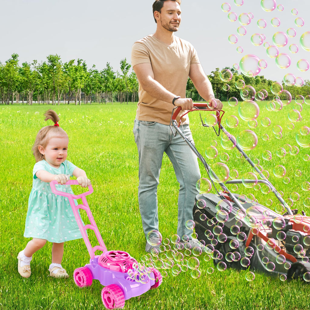 ArtCreativity Bubble Lawn Mower for Toddlers 1-3, Kids Bubble Machine for 1-Year-Old Girl Gifts, Xmas Gifts for Kids, Push Toys for Toddlers Age 1 2 3+ Birthday Gifts for Preschool Girls