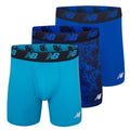 New Balance Men's Performance Boxer Briefs with Fly, Breathable Stretch Underwear, Moisture Wicking, Soft Waistband (3 Pack), Cadet/Team Royal/Royal, Medium