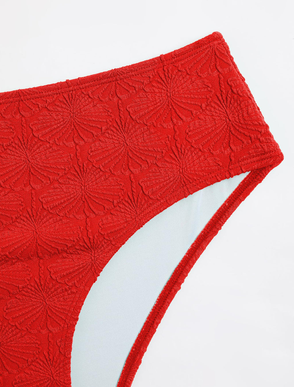 ZAFUL Tankini Swimsuits for Women Tummy Control Bathing Suits 2 Piece Swimwear Red Swim Top with High Waisted Bottom Textured Swimsuit 2026 Medium