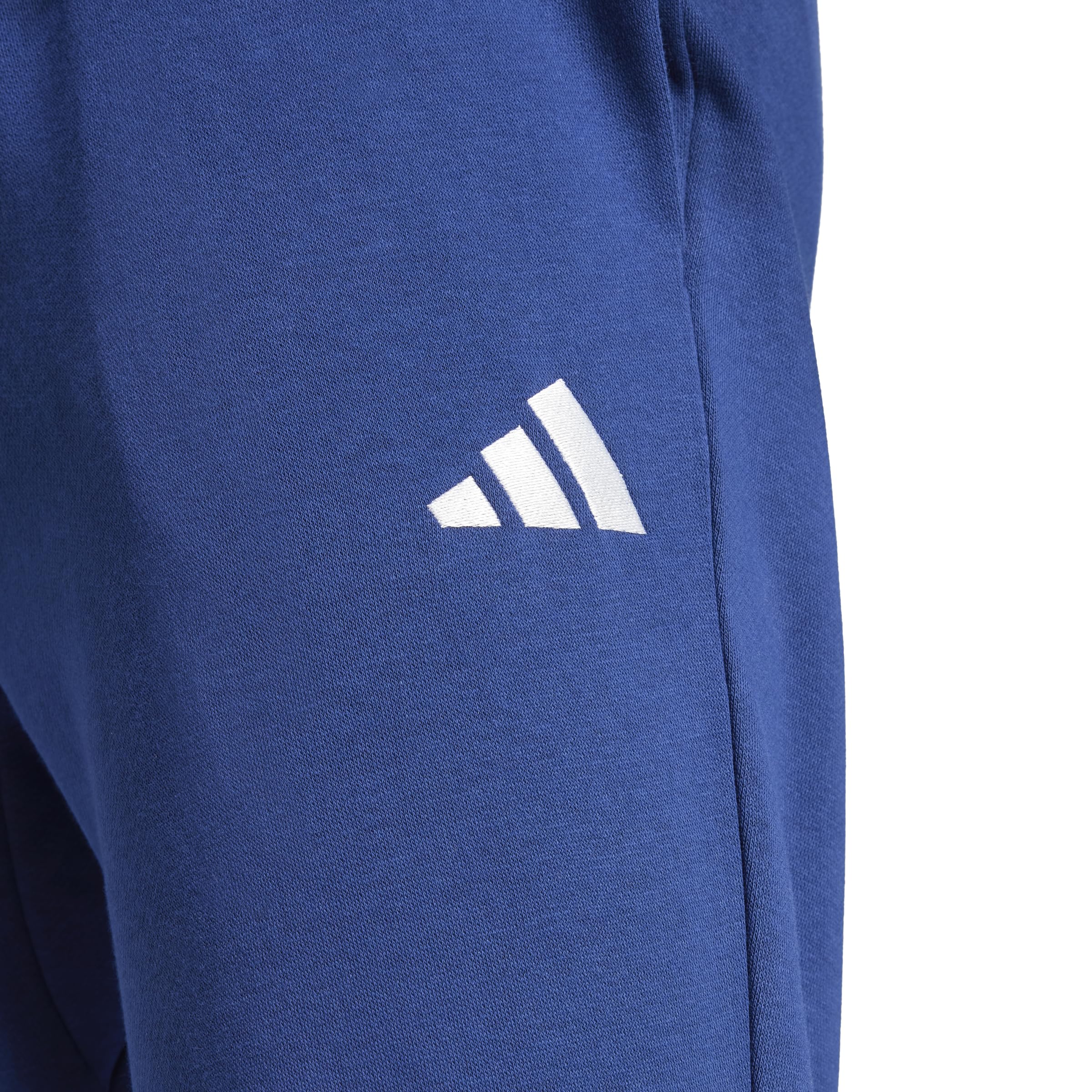 Adidas Mens Essentials Feel Cozy Fleece Sportswear Pants, Dark Blue/White, X-Large