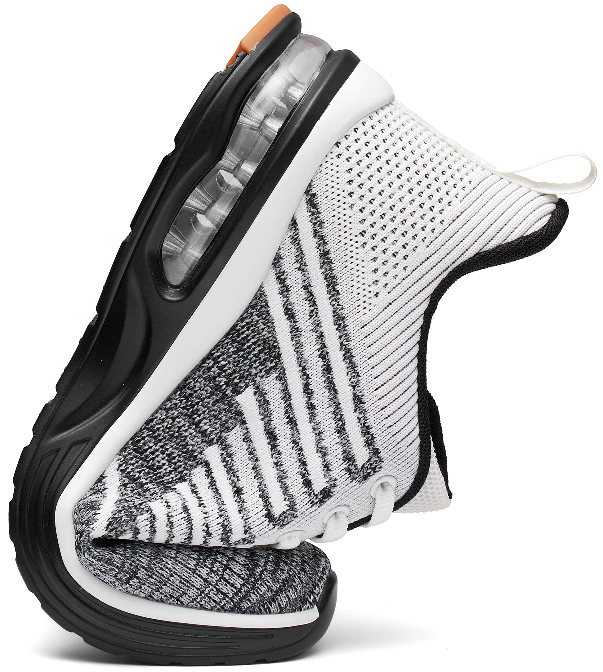 Mishansha Running Shoes for Men Sneakers Air Cushion Walking Shoes Comfortable Tennis Shoes Breathable Trail Running Shoes White US 9
