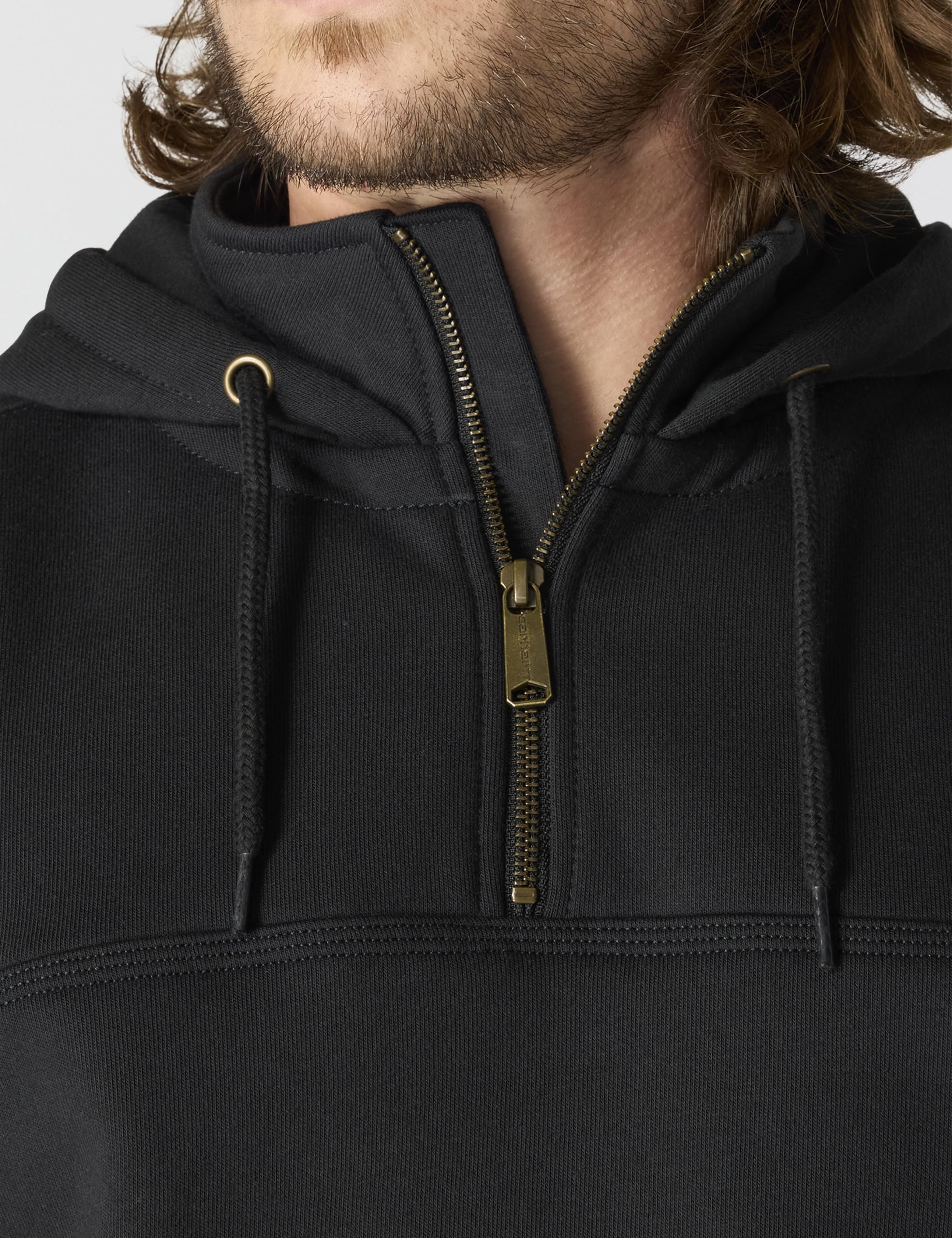 Carhartt Men's Paxton 1/4-Zip Sweatshirt, Black, Medium