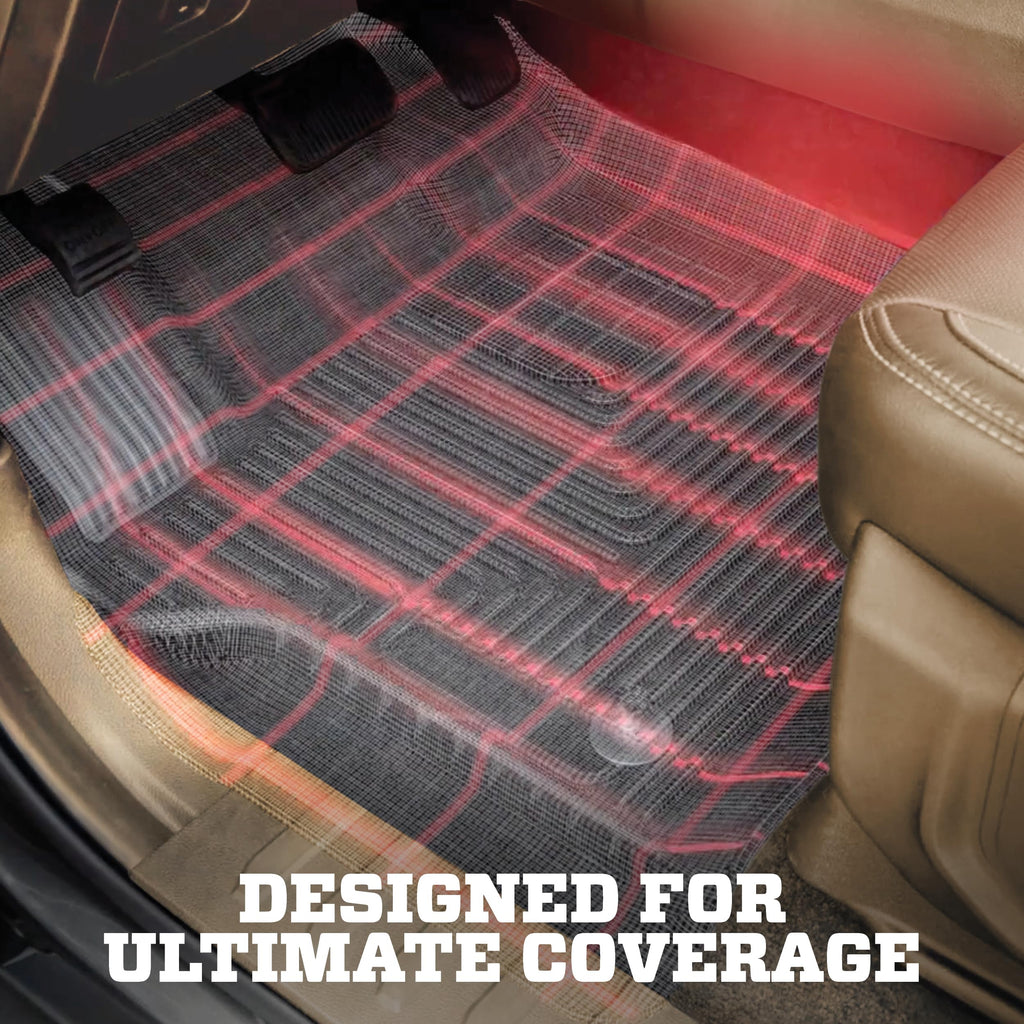 Husky Liners Weatherbeater Floor Mats | Fits 2012-2013 Toyota Tundra, CREWMAX & Double CAB ONLY | Front & 2nd Row, 3-pc Black - 99591