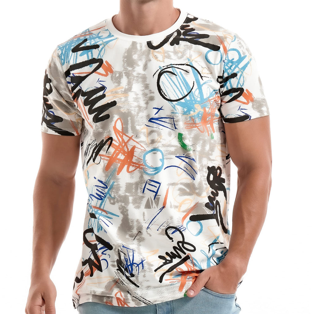 YININF Graphic Tees for Men - Hipster Hip-Hop Cool Novelty Design Streetwear T Shirts(PD220 White XL)