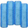 Vowanop 4 Pack Microfiber Cleaning Pads Compatible with Bona Mop, Reusable Microfiber Mop Pads for 18 Inch Mop, Hardwood Floor Replacement Cleaning Mop Pads, Machine Washes