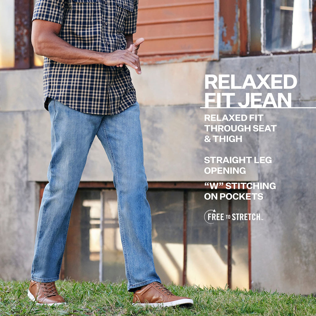 Wrangler Free-to-Stretch Relaxed Fit Jean Marine