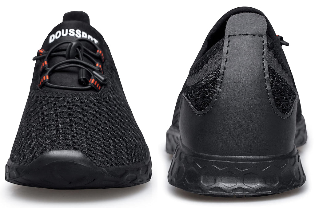 DOUSSPRT Men's Water Shoes Quick Drying Sports Aqua Shoes AllBlack Size 12
