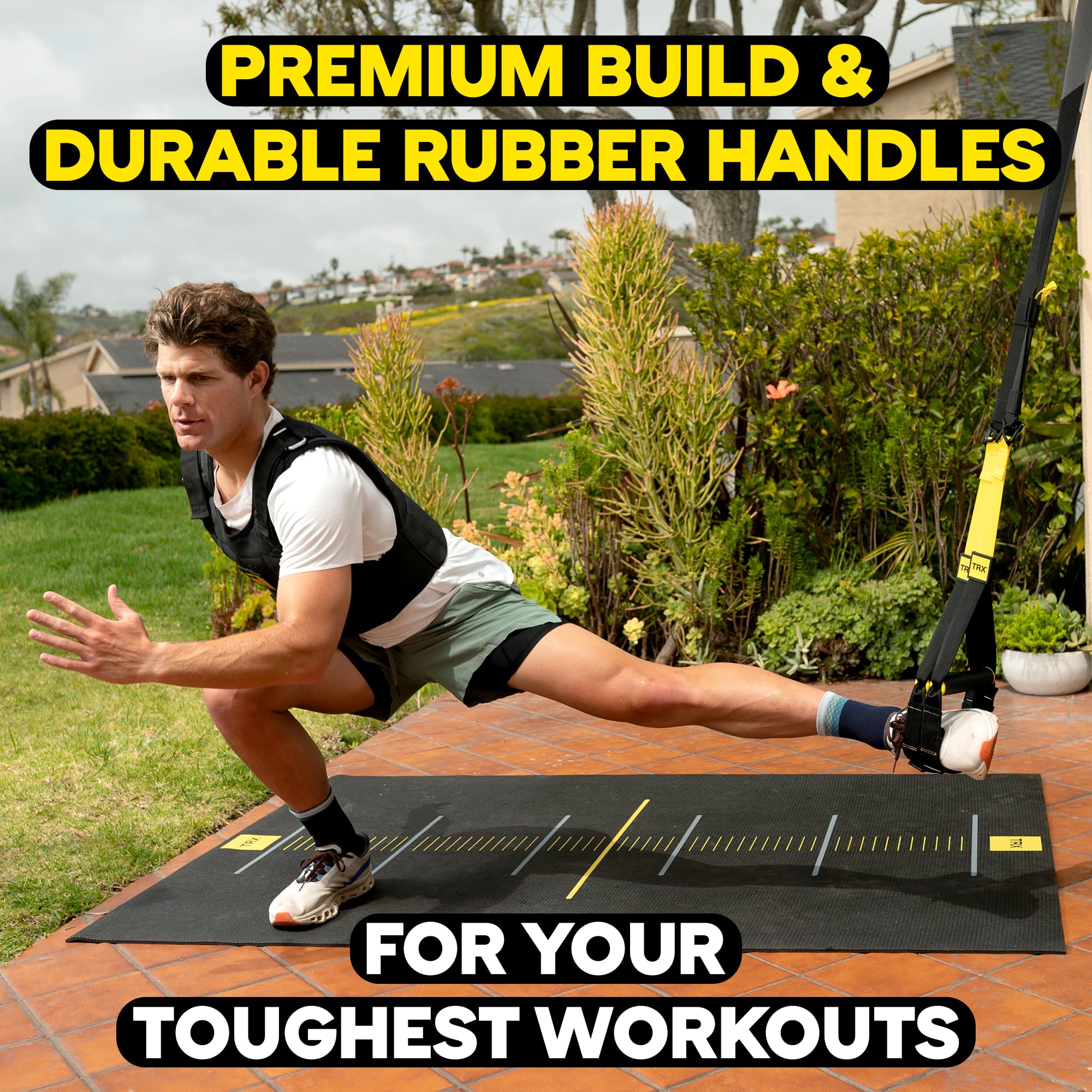 TRX Pro3 Home Gym System – Professional-Grade Suspension Trainer for Strength Training, HIIT, Cardio & Full-Body Workouts, Durable Design with Indoor & Outdoor Anchors