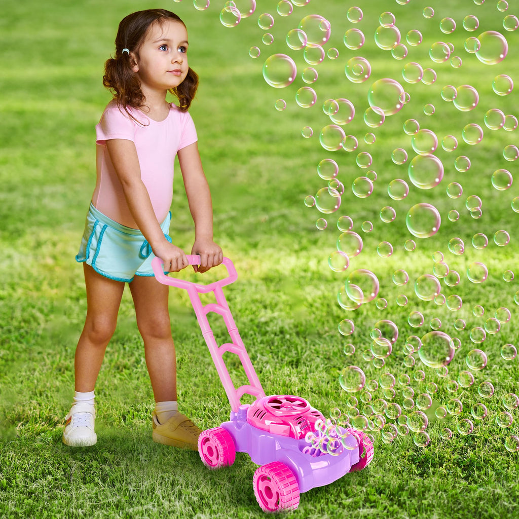 ArtCreativity Bubble Lawn Mower for Toddlers 1-3, Kids Bubble Machine for 1-Year-Old Girl Gifts, Xmas Gifts for Kids, Push Toys for Toddlers Age 1 2 3+ Birthday Gifts for Preschool Girls