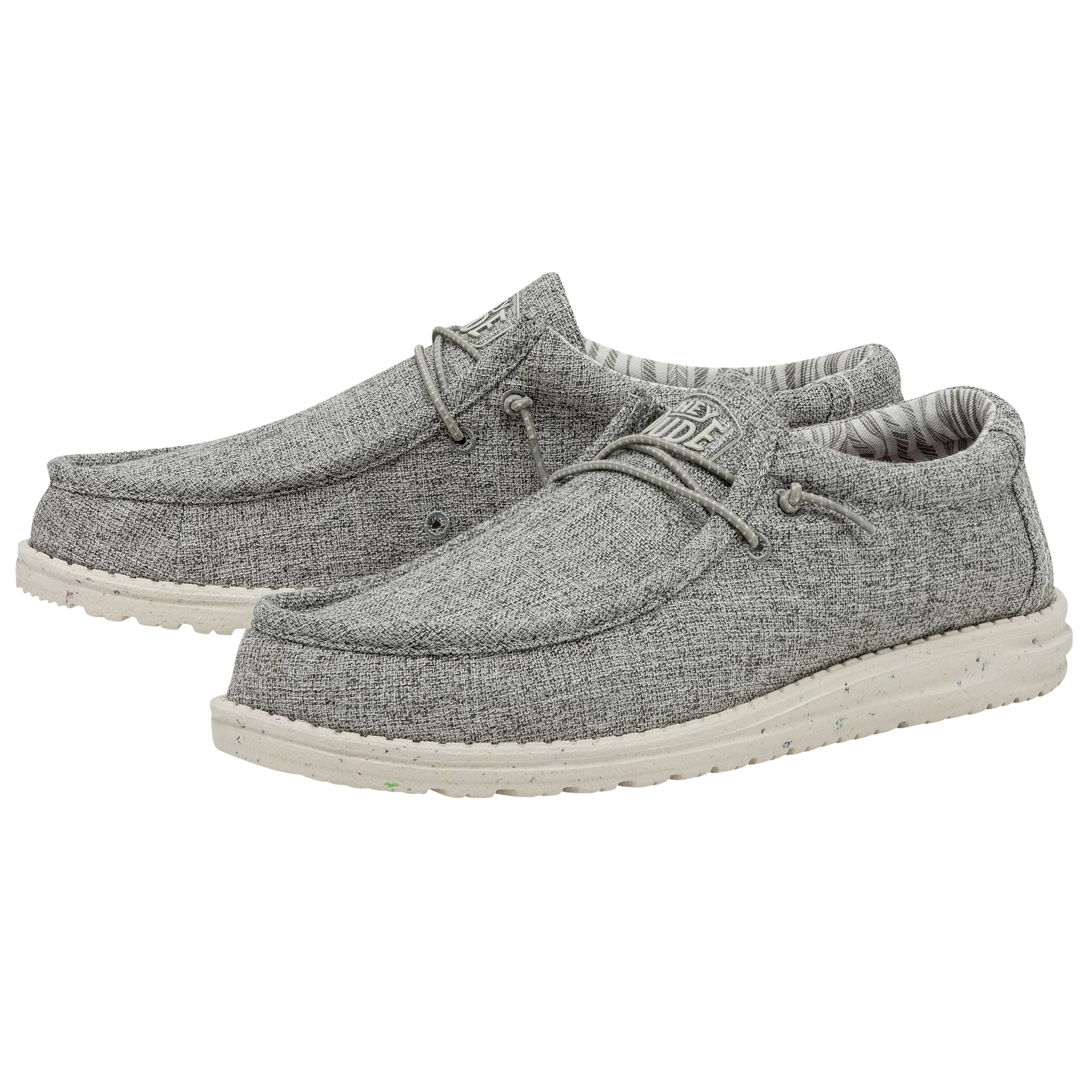 HEYDUDE Men's Wally-Blend Linen Iron Size 11 | Men's Shoes | Men Slip-on Loafers | Comfortable & Light-Weight