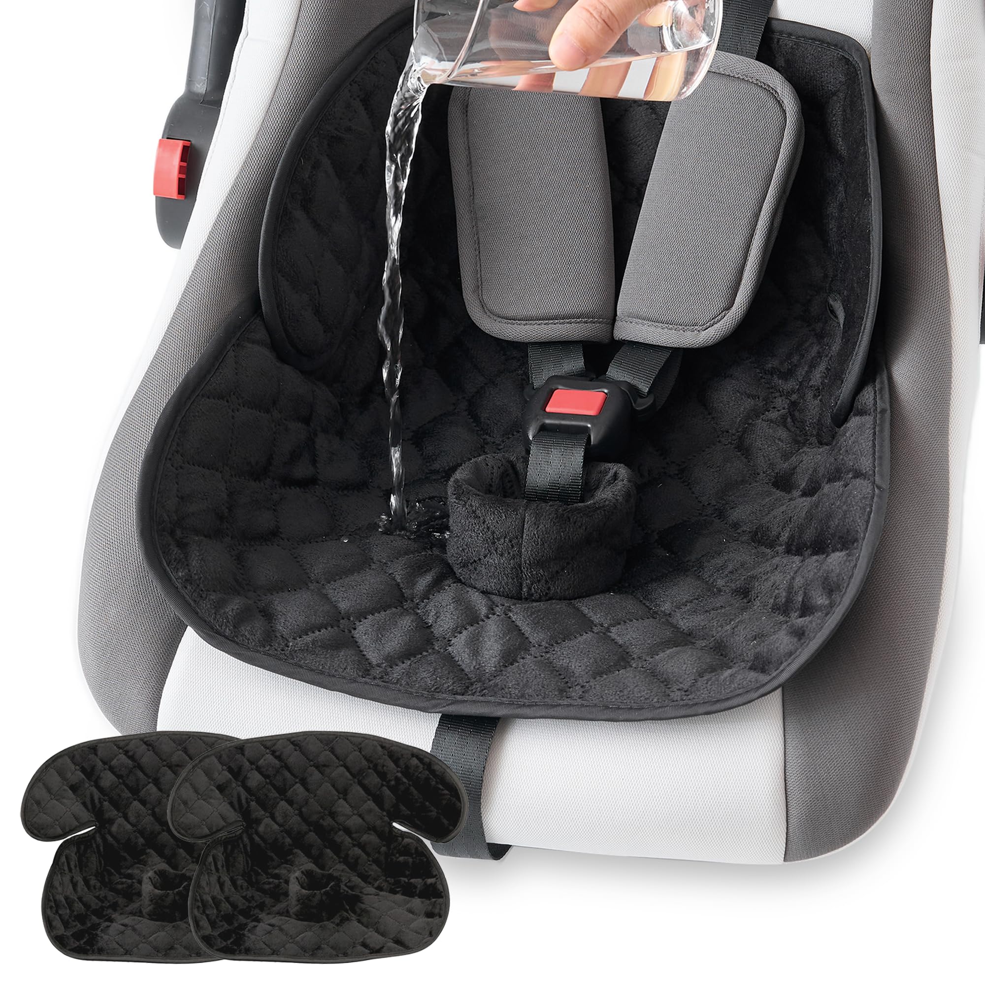 MOMSYLA 2 Pack Waterproof Piddle Pads Carseat Potty Training Car Seat Protector Waterproof Car Seat Liner Cover to Prevent Pee