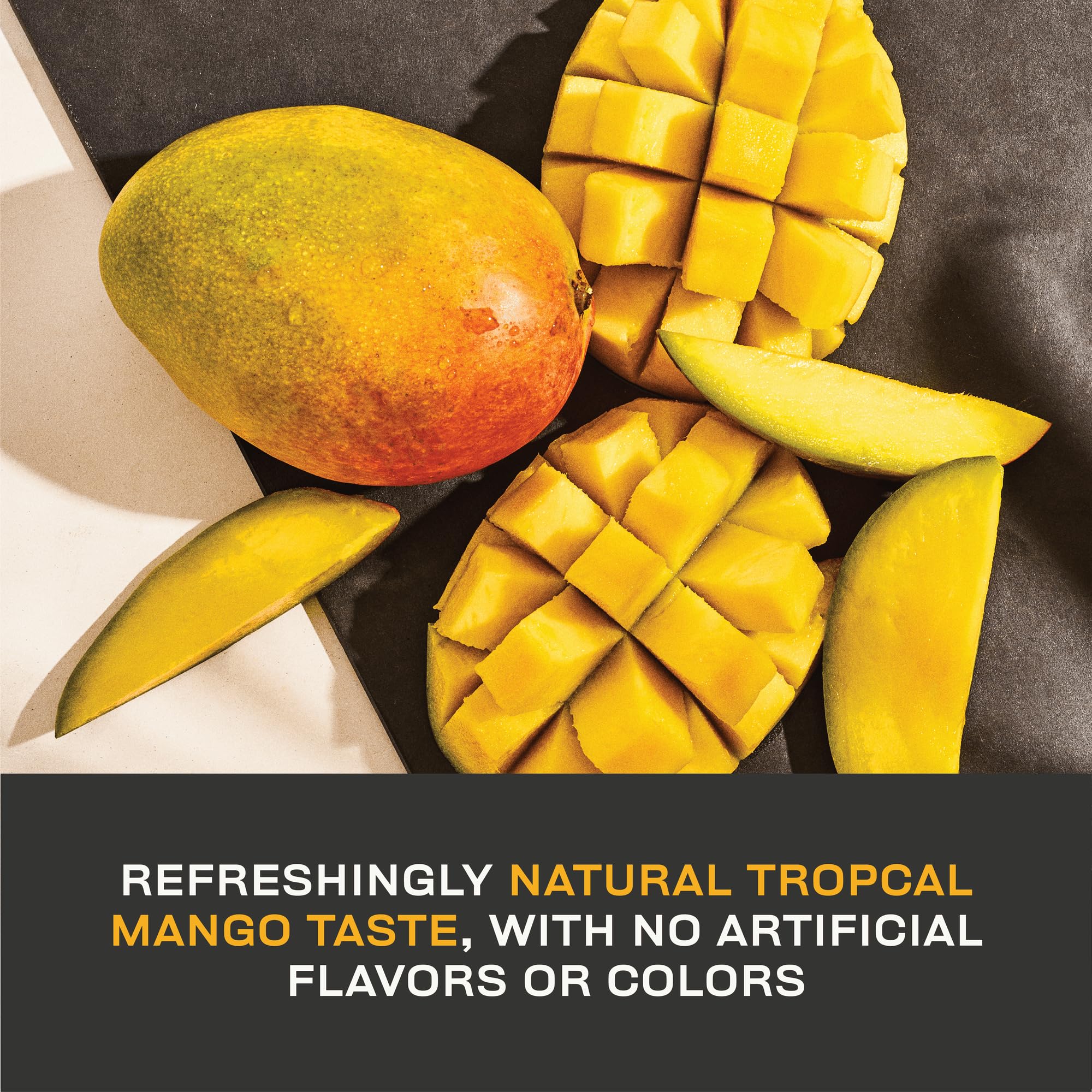 Gainful Hydration + Caffeine Powder Packets with Key Electrolytes Magnesium & Sodium + L Theanine, Low Sugar Drink Mix, Tropical Mango, 21 Sticks